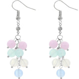 Light Pink Multicolor Beaded Dangle Earrings