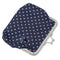 Navy Blue Polka Dot Kisslock Coin Purse Wallet