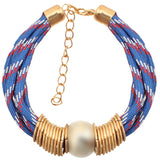 Blue Ringlet Cord Bracelet