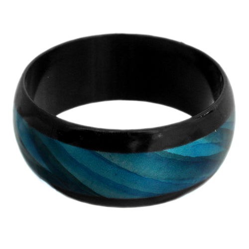 Blue Two Tone Glossy Bangle Bracelet