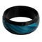 Blue Two Tone Glossy Bangle Bracelet