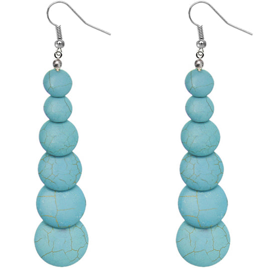 Blue Semi Precious Stone Earrings