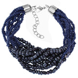 Blue Two Tone Sequin Beaded Bracelet