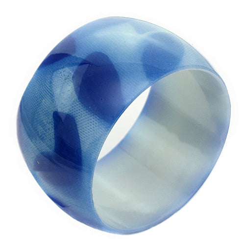 Royal Blue Spotted Glossy Bangle Bracelet