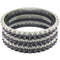 Dark Blue Two-Tone Spike Stacked Bracelet