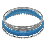 Blue 5-piece Twist Stacked Bracelet Set