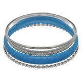 Blue 5-piece Twist Stacked Bracelet Set