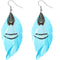 Blue Feather Earrings