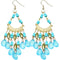 Blue spanish latin beaded earrings