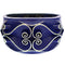 Blue Swirl Textured Hinged Bracelet