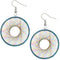 Blue Multicolor Woven Thread Earrings