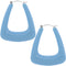 Blue Trapezoid Shape Hoop Earrings