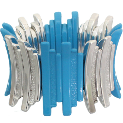 Blue Uneven Curve Stretch Bracelet