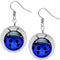 Blue Ladybug Dome Cabochon Mini Earrings
