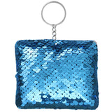 Blue Plush Sequin Keychain