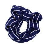 Blue Striped Hair Scrunchie