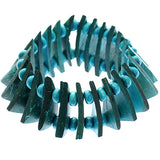 Blue Wooden Geometric Triangle Stretch Bracelet