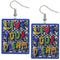 Blue Live Your Dream Wooden Earrings