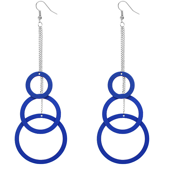 Blue Long Chain Earrings