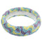 Purple Blue Knit Canvas Bangle Bracelet