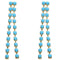 Blue Elegant Beaded Drop Earrings