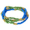 Blue Green Beaded Stretch Bracelet