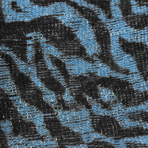 Blue Lightweight 3 in 1 Zebra Print Sheer Scarf