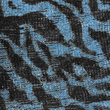 Blue Lightweight 3 in 1 Zebra Print Sheer Scarf