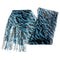 Blue Lightweight 3 in 1 Zebra Print Sheer Scarf