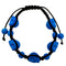 Blue Skull Head Beaded String Bracelet