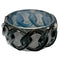 Blue Chain Link Texture Hinged Bracelet