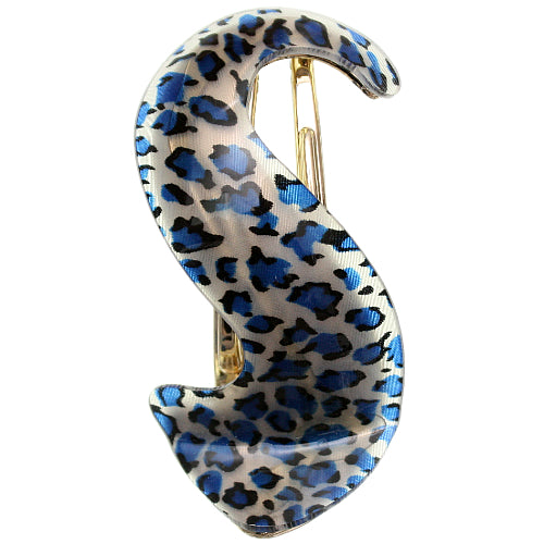 Blue Spotted Hair Clip
