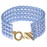 Blue Chevron Toggle Chain Bracelet