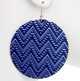 blue chevron earrings