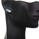 Blue Mini Pill Capsule Stud Earrings