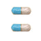 Blue Mini Pill Capsule Stud Earrings