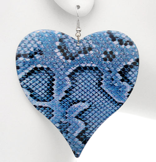 Blue Snake Earrings