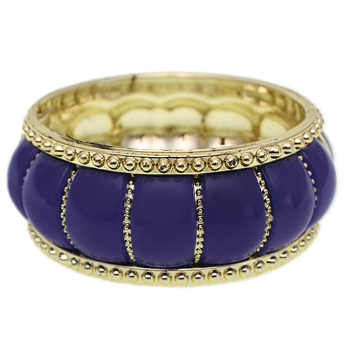 Blue Puffy Crown Hinged Bracelet