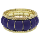 Blue Puffy Crown Hinged Bracelet