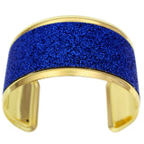 Blue Pave Glitter Cuff Bracelet