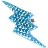 Blue Lightning Bolt Adjustable Ring