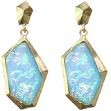 Blue Post Drop Earrings