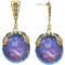 Blue Iridescent Large Gemstone Post Earrings