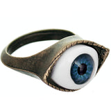 Blue Realistic Evil Eyeball Ring