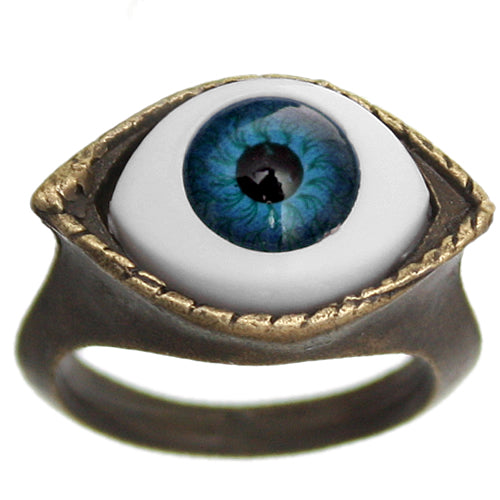 Blue Realistic Evil Eyeball Ring