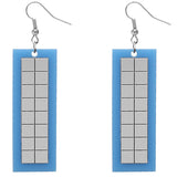 Blue Triangle Earrings