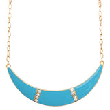 Blue Arch Gemstone Chain Necklace