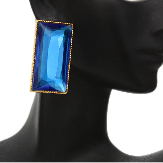 Blue Gem Earrings