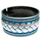 Blue Glitter Iridescent Hinged Bracelet
