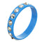 Blue Cone Pyramid Spike Bangle Bracelet